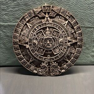 Decorative Aztec Calendar Wall Plaque - Brown